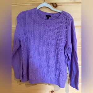 Talbots Lavender Cable Knit Sweater